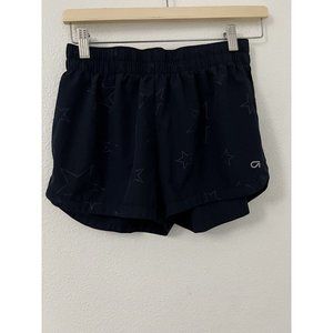 Gap Fit Womens Navy Blue Star Print Elastic Waist Lined Athletic Shorts Size XS